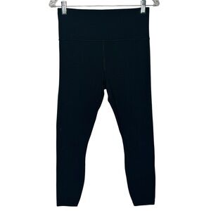 Athleta Black Laser Cut Cropped Leggings